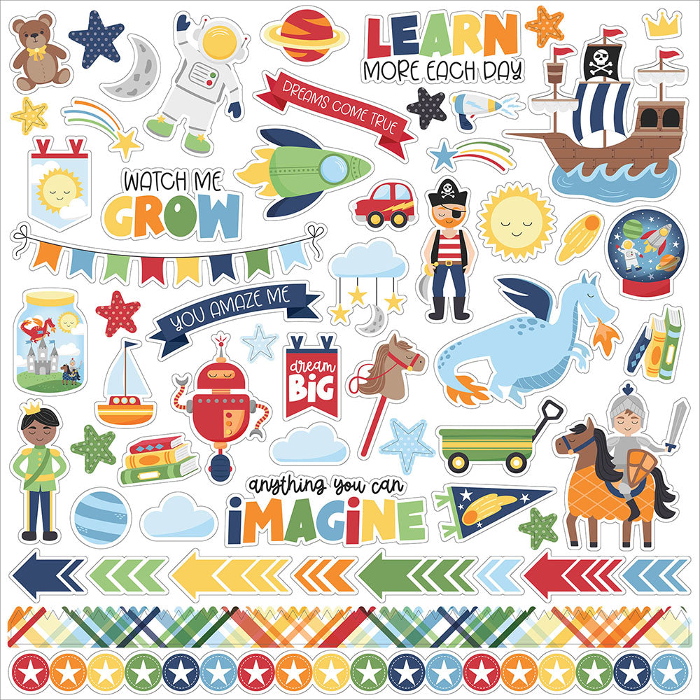 My Little Boy Element Stickers – Echo Park Sale