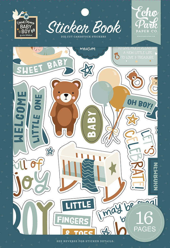 Special Delivery Baby Boy Sticker Book – Echo Park Sale