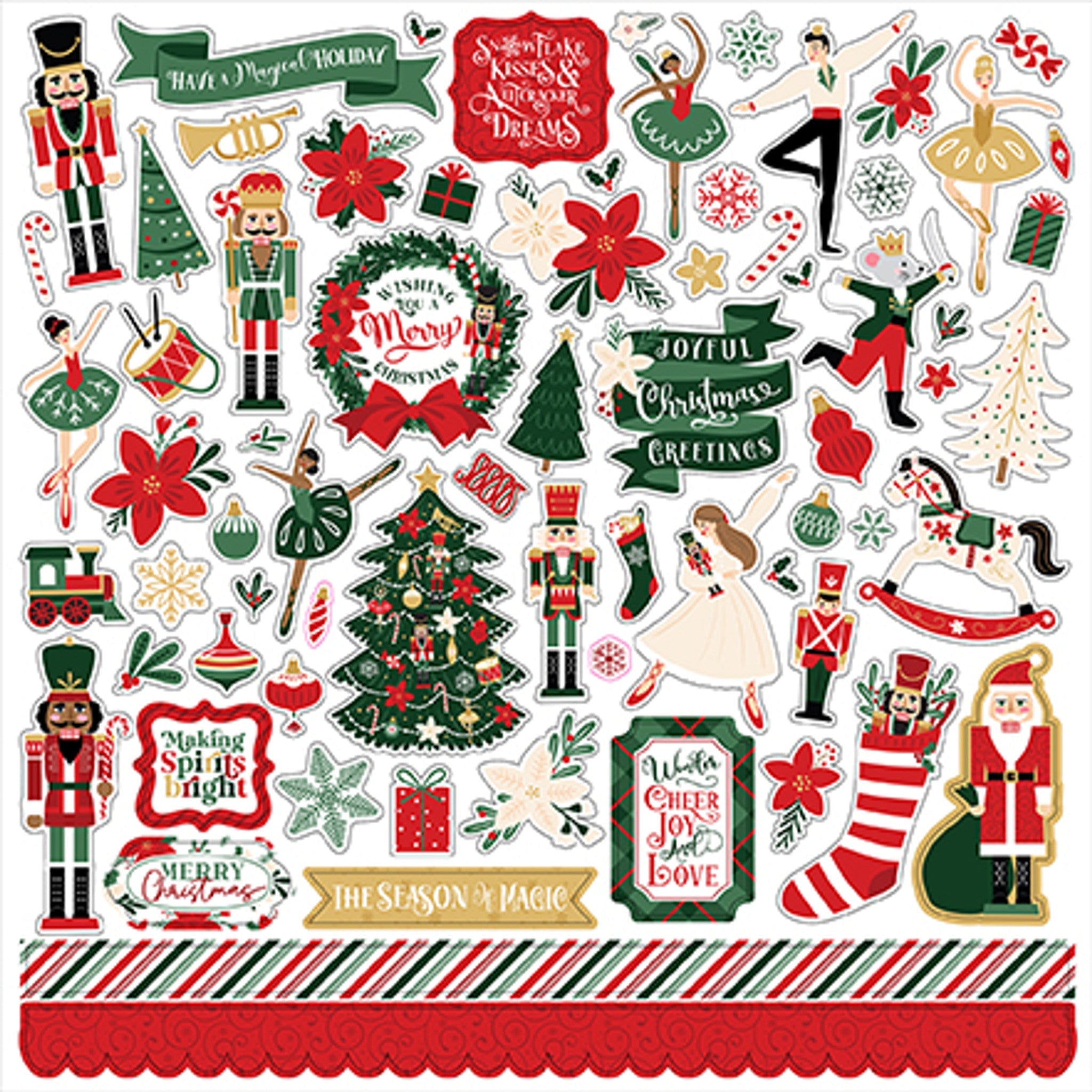 Nutcracker Christmas Element Stickers – Echo Park on Sale