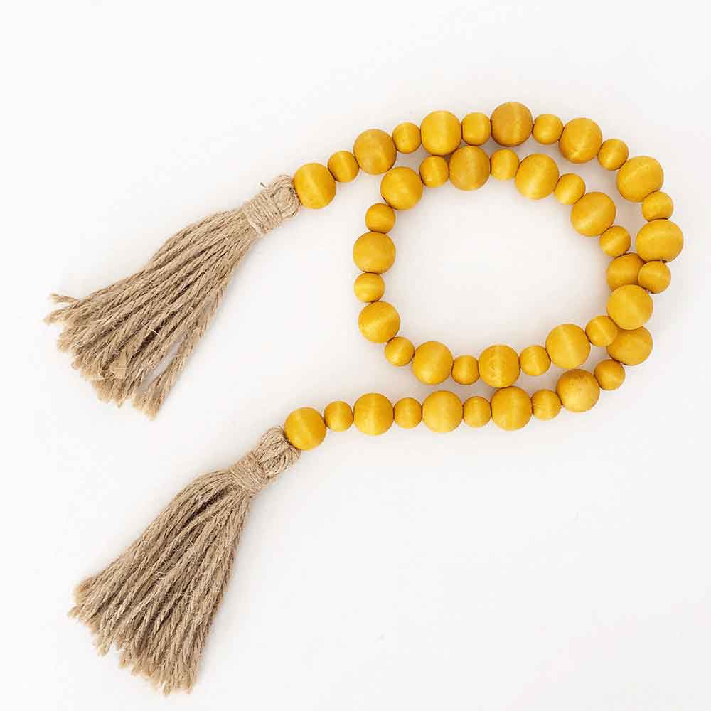 Wood Beads (Touch of Yellow, Large & Small) – Foundations Decor Discount
