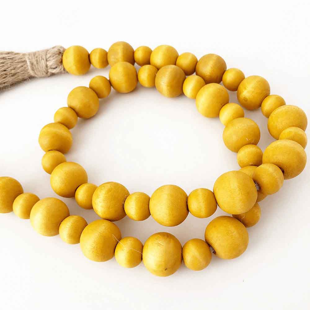 Wood Beads (Touch of Yellow, Large & Small) – Foundations Decor Discount