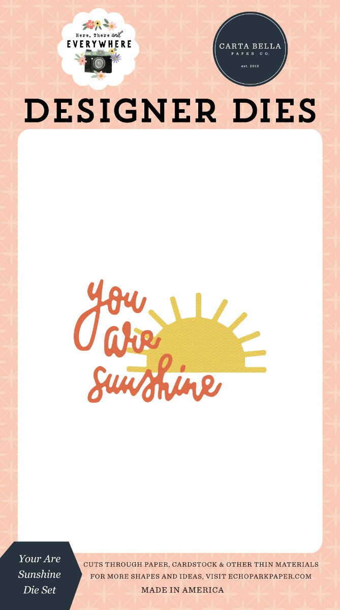 You Are Sunshine Designer Dies – Here, There, and Everywhere – Carta Bella Paper Fashion