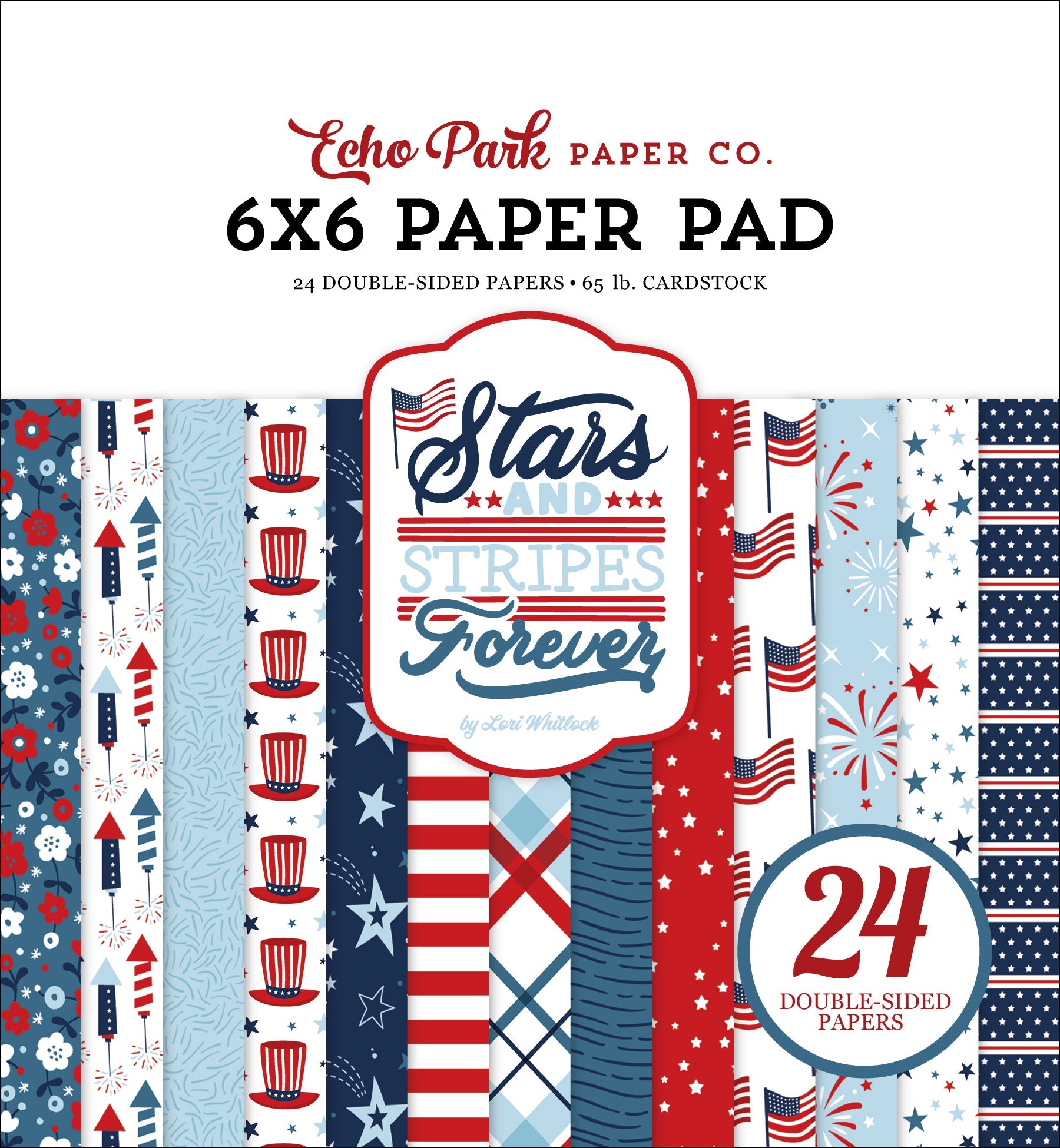 Stars And Stripes Forever 6″ x 6″ Paper Pad  – Echo Park Online Hot Sale