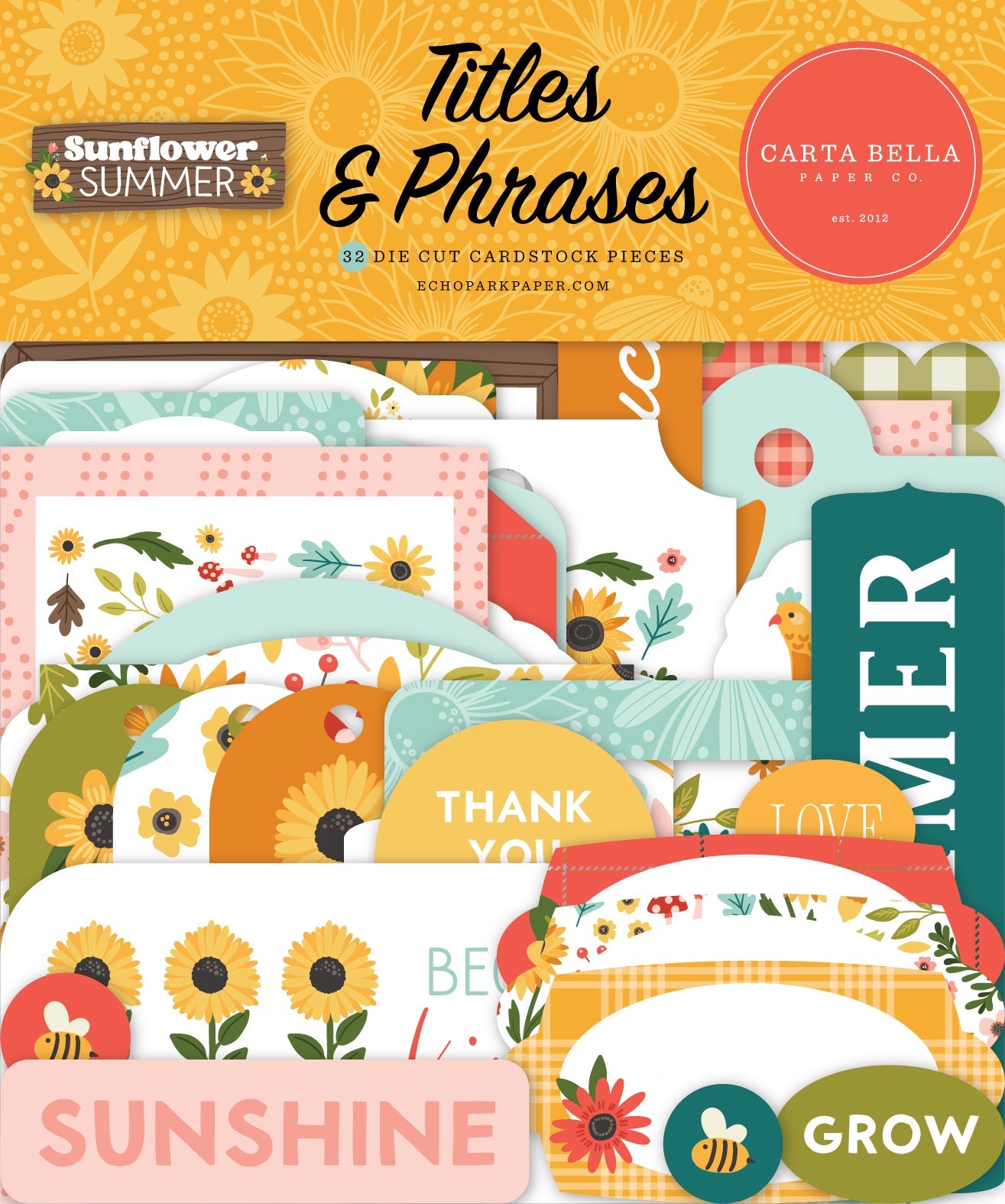 Sunflower Summer Titles & Phrases – Carta Bella Online