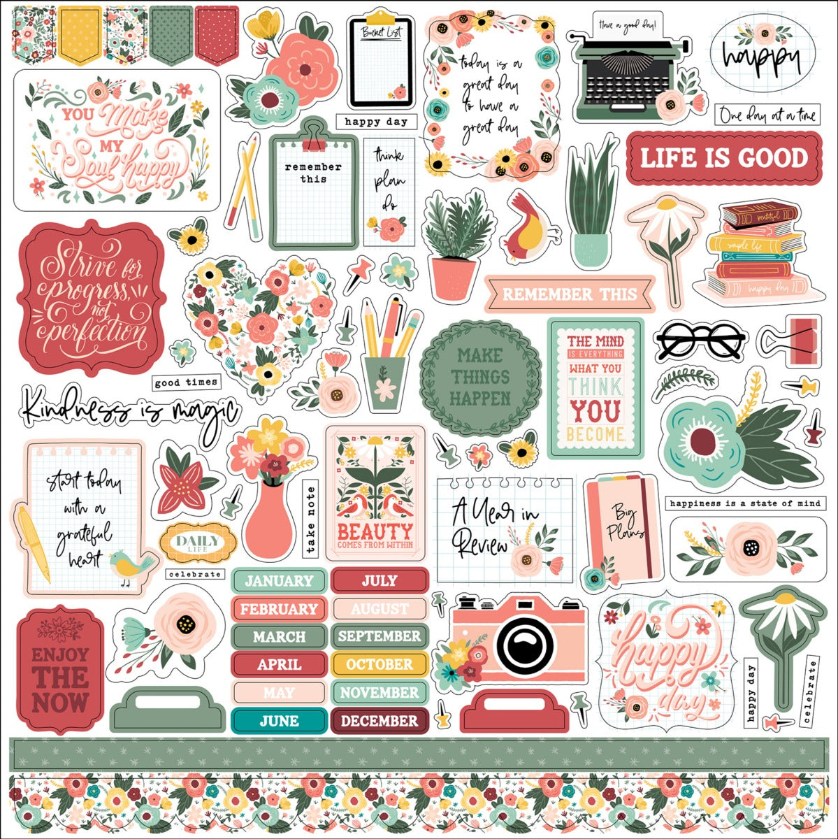 Year In Review Element Stickers – Echo Park Discount
