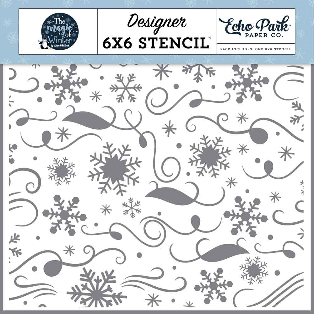 Winter Day Stencil – The Magic Of Winter – Lori Whitlock – Echo Park Fashion