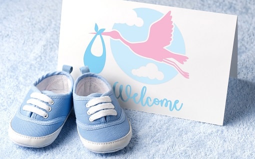 Welcome Baby Card SVG Image File Download for Baby Projects Online Sale