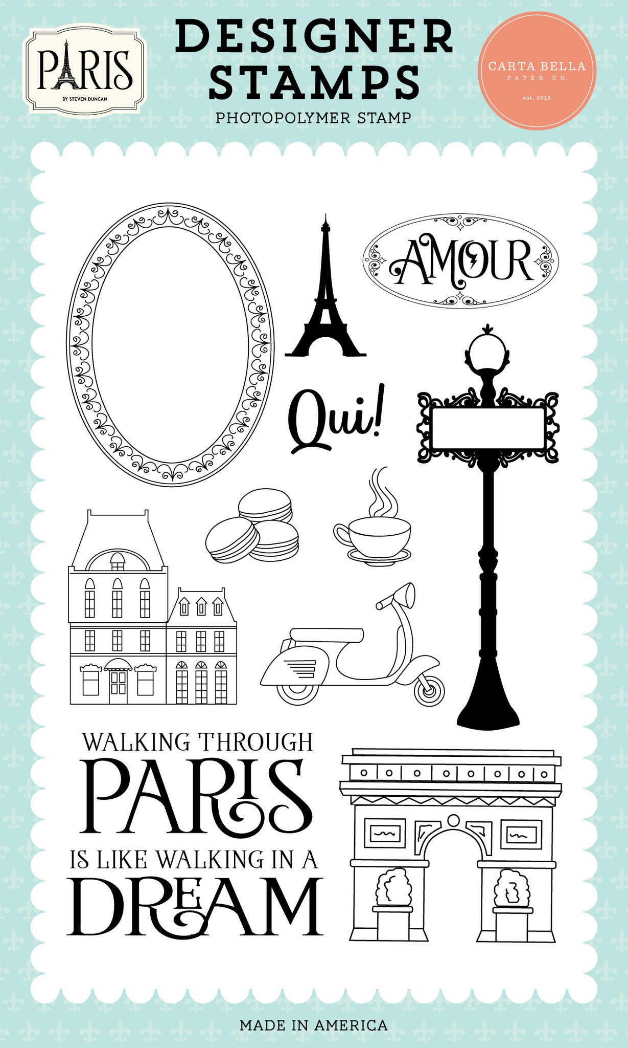 Walking Through Paris Stamp Set – Paris – Carta Bella on Sale