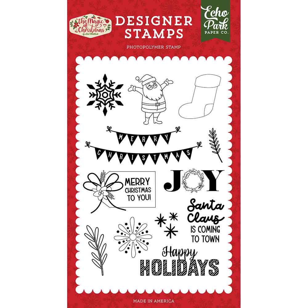 To You Tag Stamp Set – The Magic Of Christmas – Echo Park Online Sale