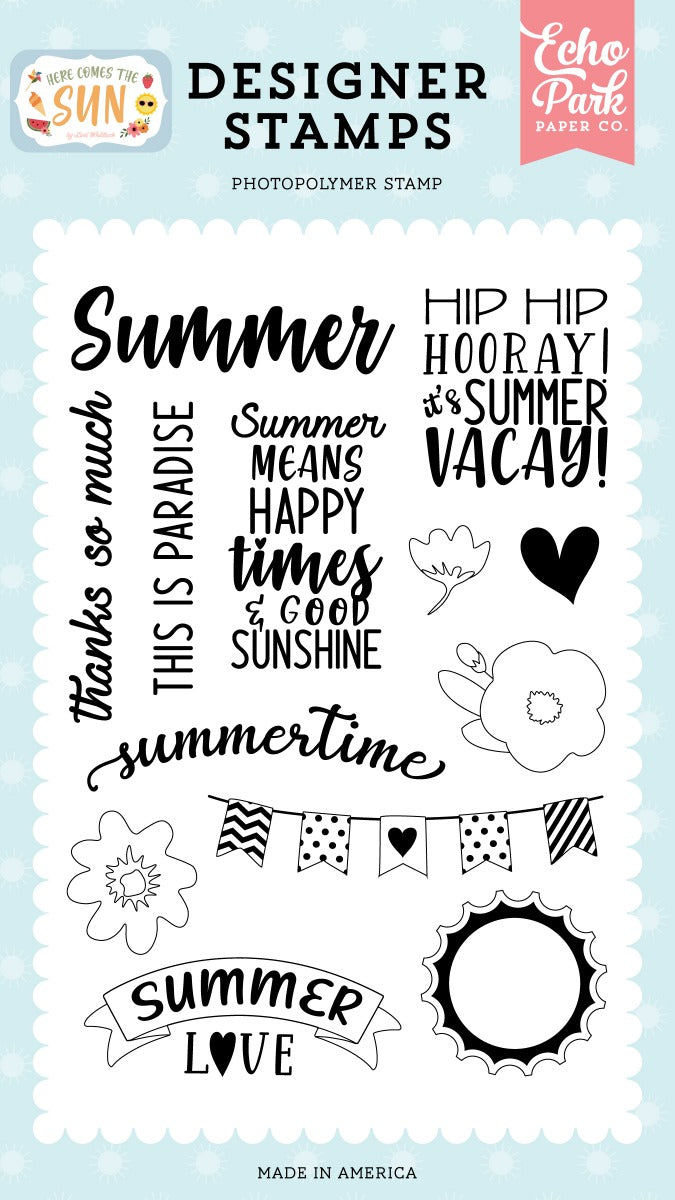 Summer Love Stamp Set – Here Comes the Sun Collection – Echo Park Hot on Sale