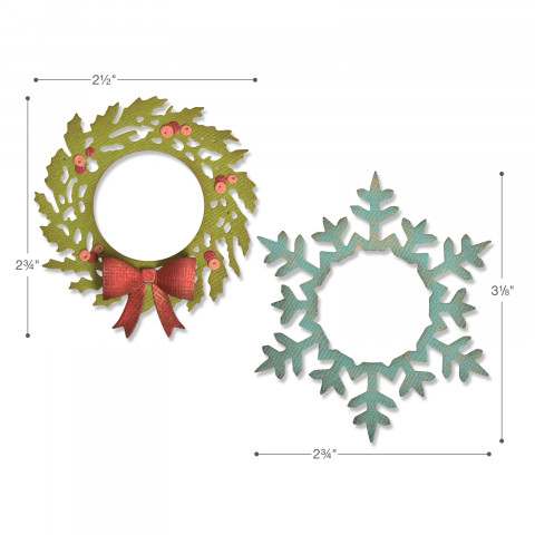 Wreath & Snowflake Thinlits Die Set – Tim Holtz – Sizzix Sale