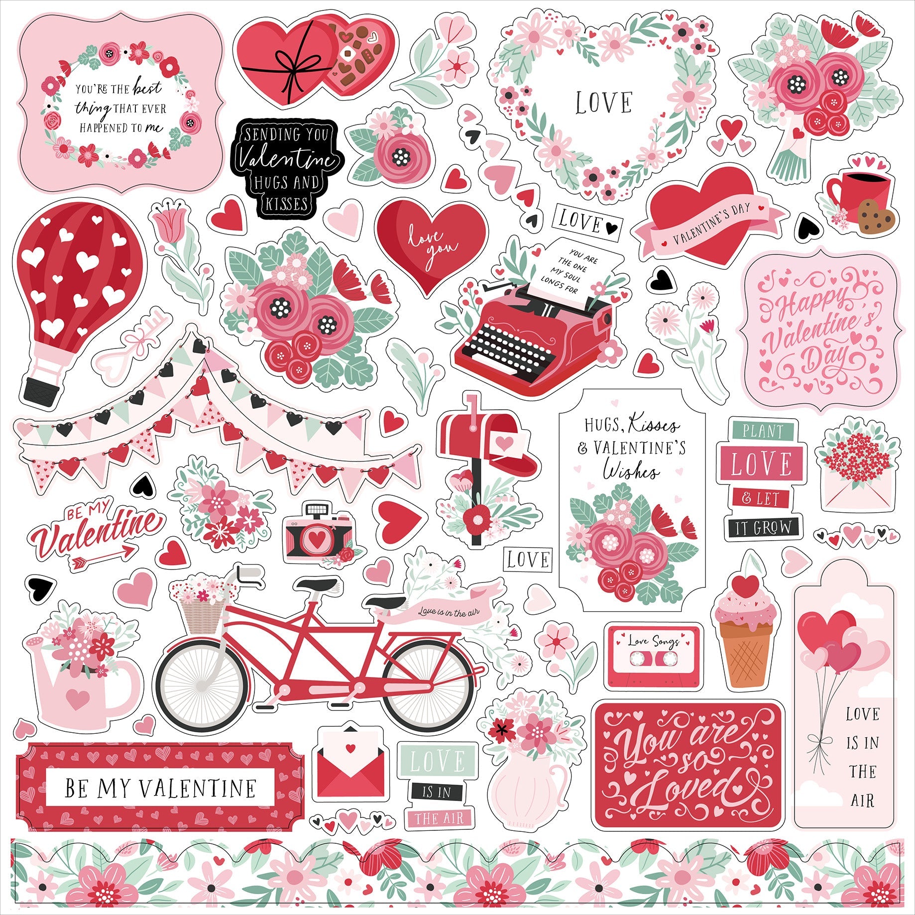 Valentine’s Day Element Stickers – Echo Park Supply