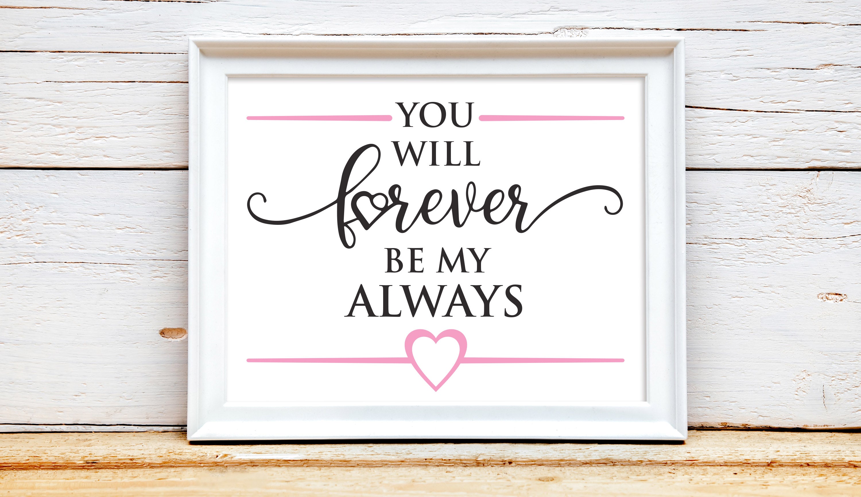 Timeless Love SVG Image File Download for Valentine’s Day Projects Sale
