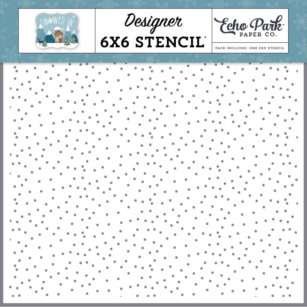 Wintertime Sky Stencil – Snowed In – Echo Park Discount