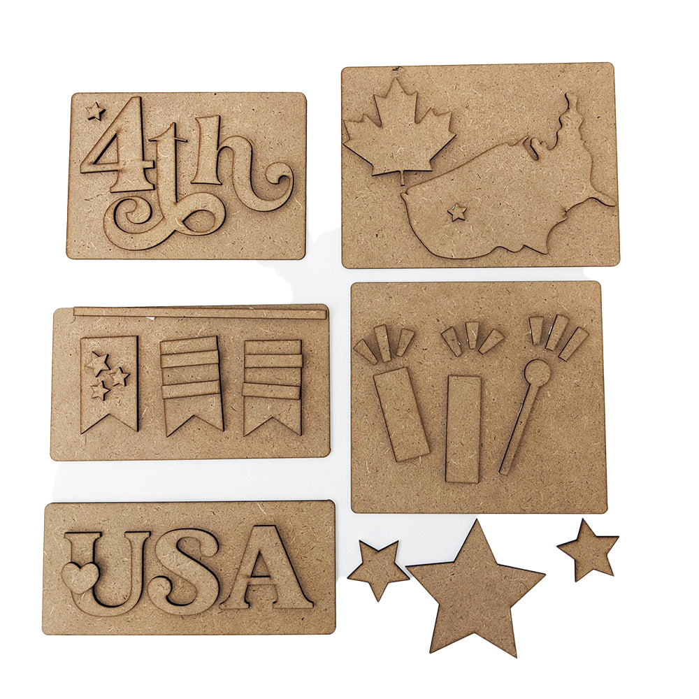 USA 4th Set – Tiered Tray Collection – Foundations Decor Online now