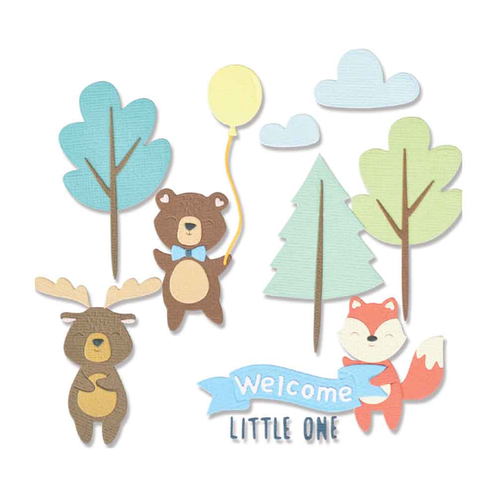 Woodland Baby Set Thinlits Dies – Jennifer Ogborn – Sizzix Fashion