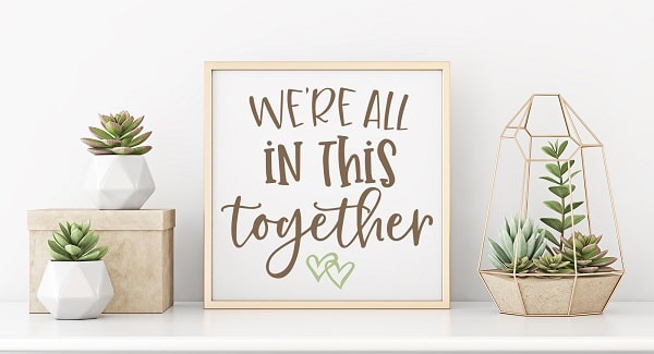 We’re All in This Together SVG Image File Download for Craft Projects Online