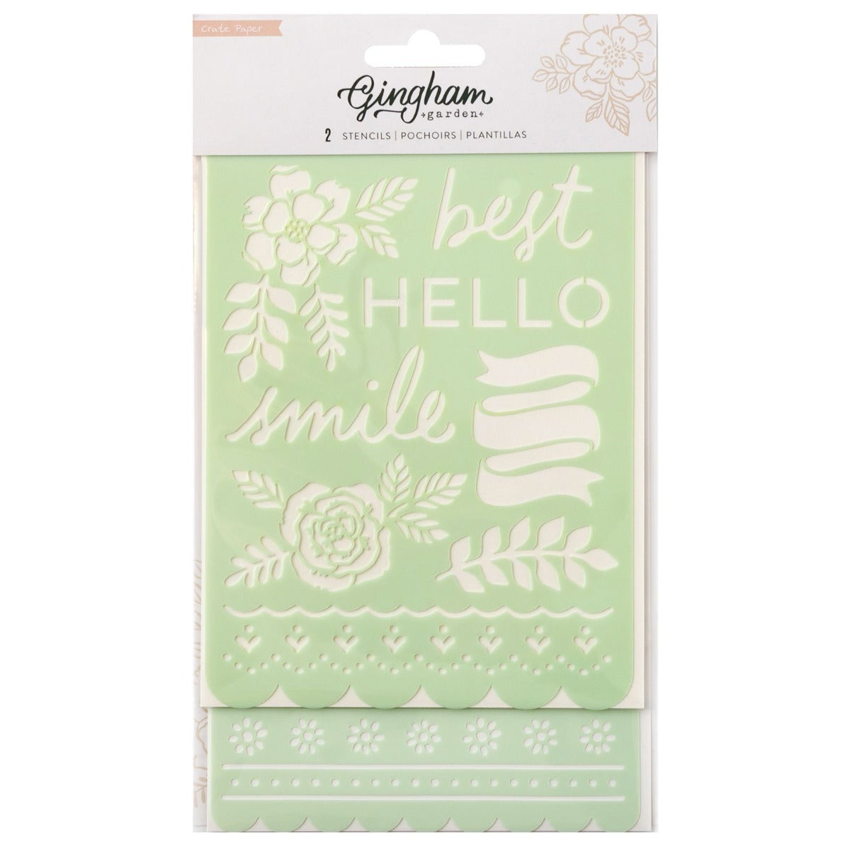 Stencils, 2pc – Gingham Garden Collection – Crate Paper Online