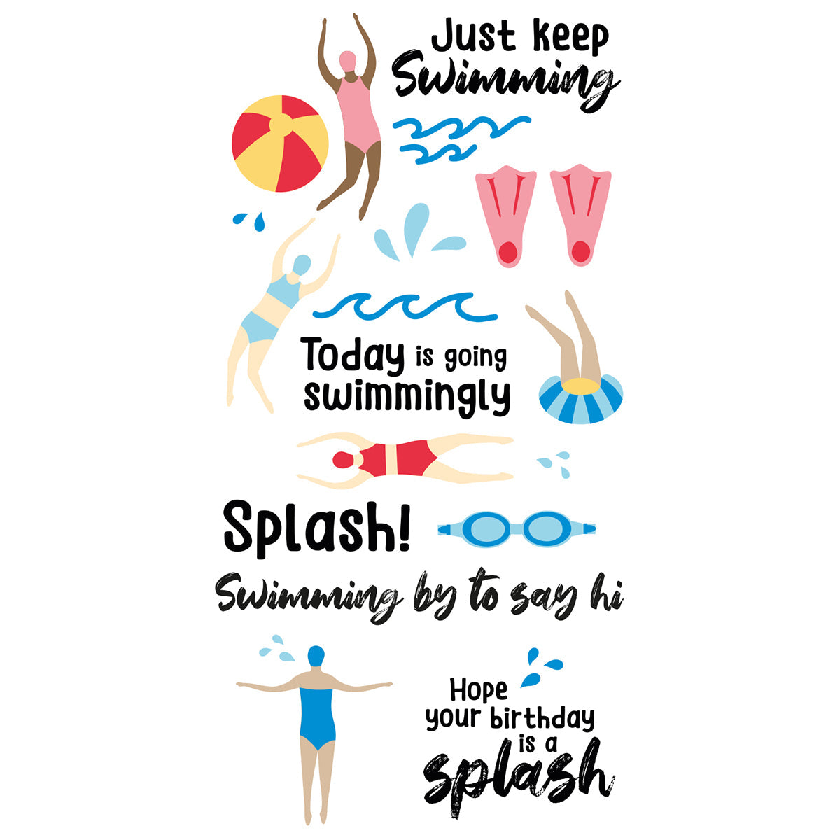 Synchronized Swimmers Clear Stamps by Catherine Pooler – Sizzix on Sale