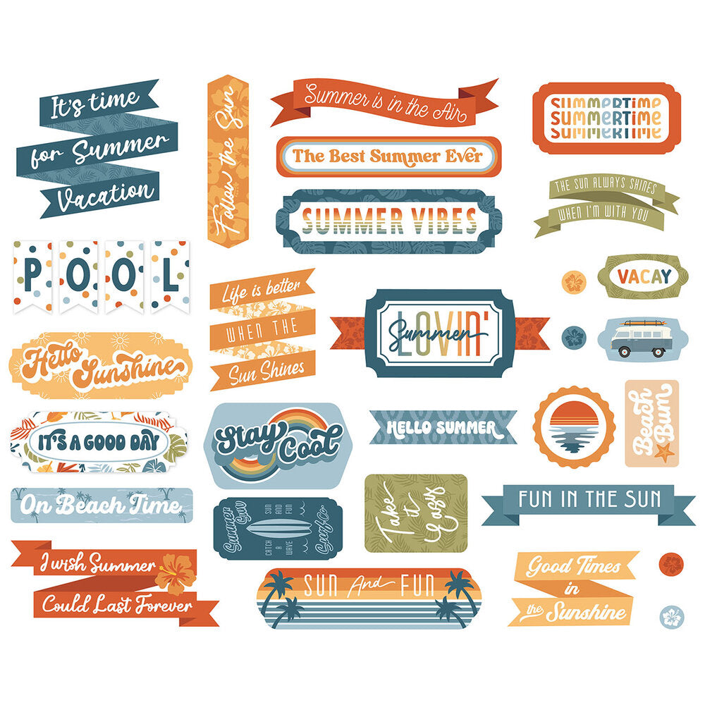 Summer Vibes Titles & Phrases – Echo Park Supply