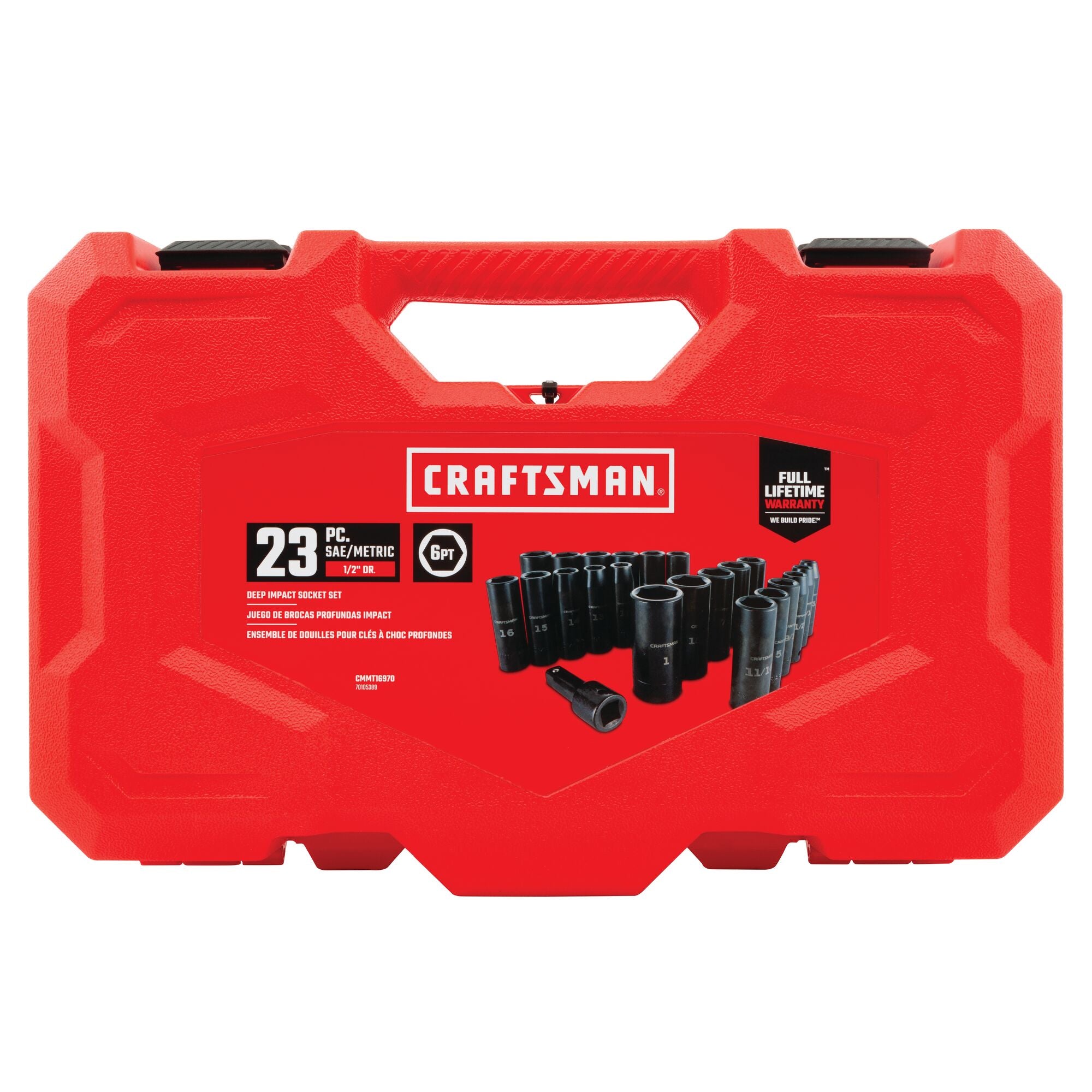 1/2-in SAE/Metric Deep Impact Socket Set (23 pc) Supply