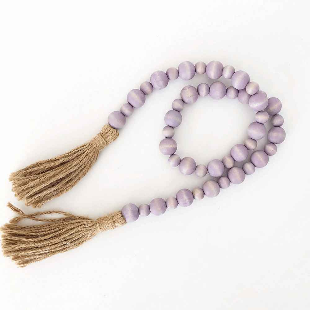 Wood Beads (Soft Lavender, Large & Small) – Foundations Decor Discount