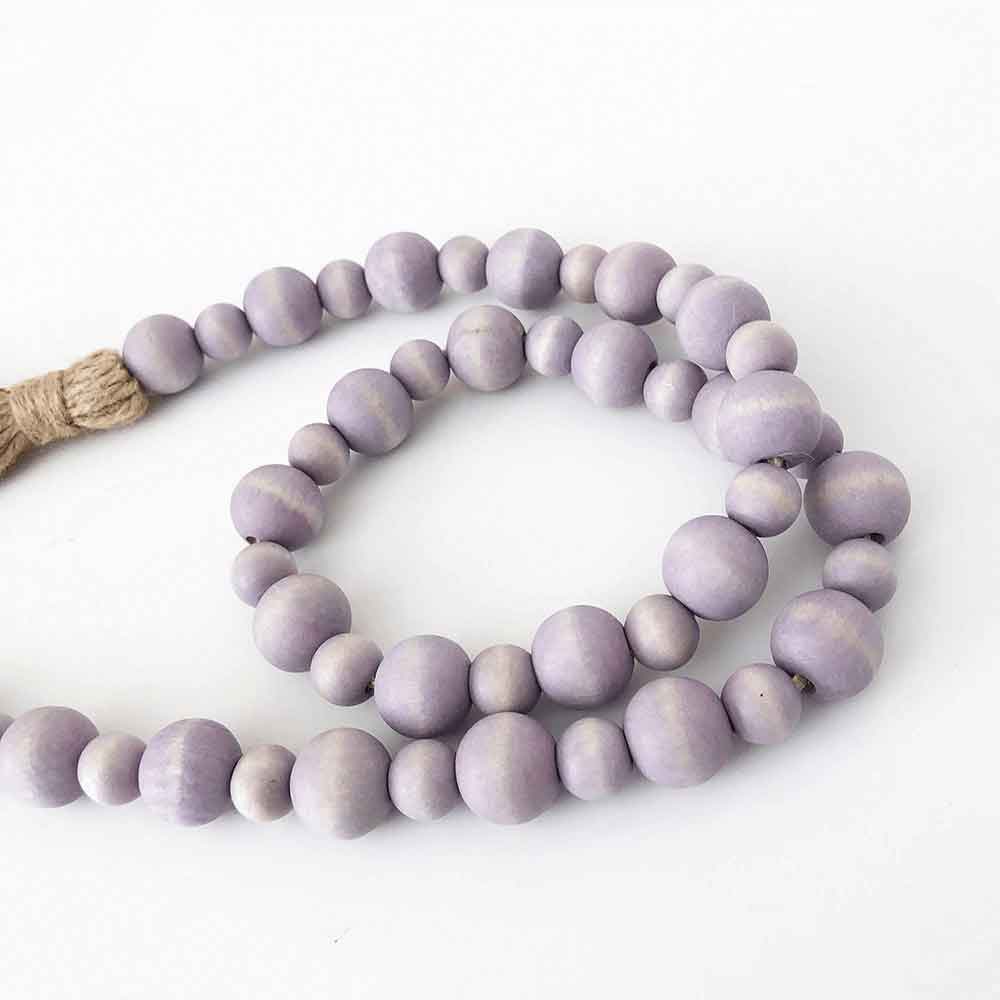 Wood Beads (Soft Lavender, Large & Small) – Foundations Decor Discount