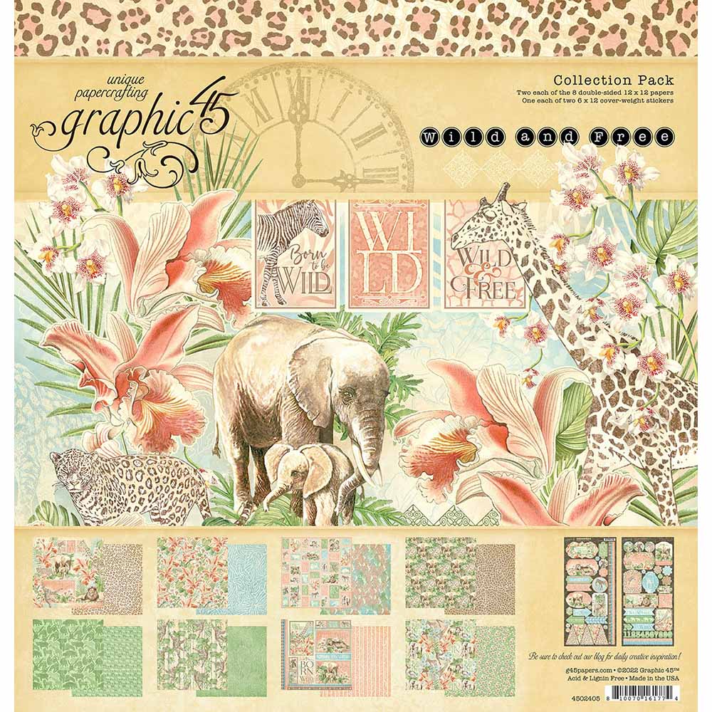 Wild & Free 12″ x 12″ Collection Pack – Graphic 45 on Sale