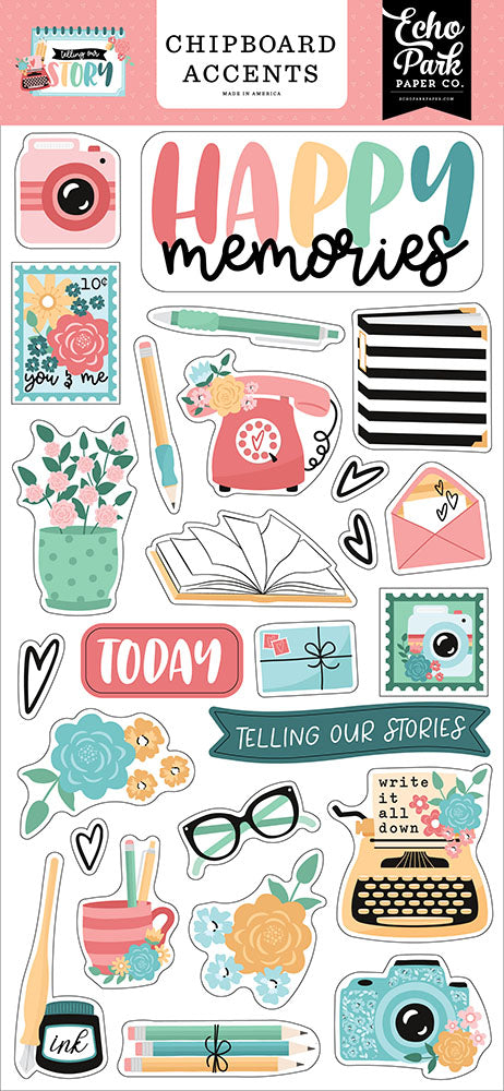 Telling Our Story Chipboards Accents – Echo Park Discount