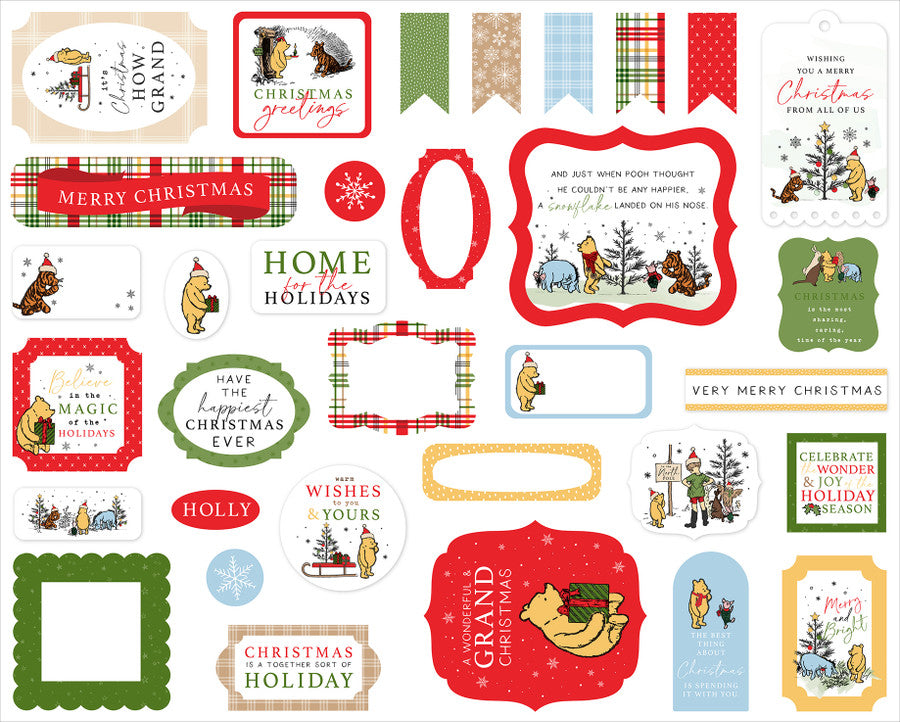 Winnie The Pooh Christmas Ephemera – Echo Park Discount