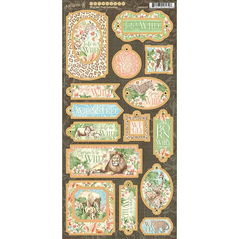 Wild & Free Chipboard – Graphic 45 Discount