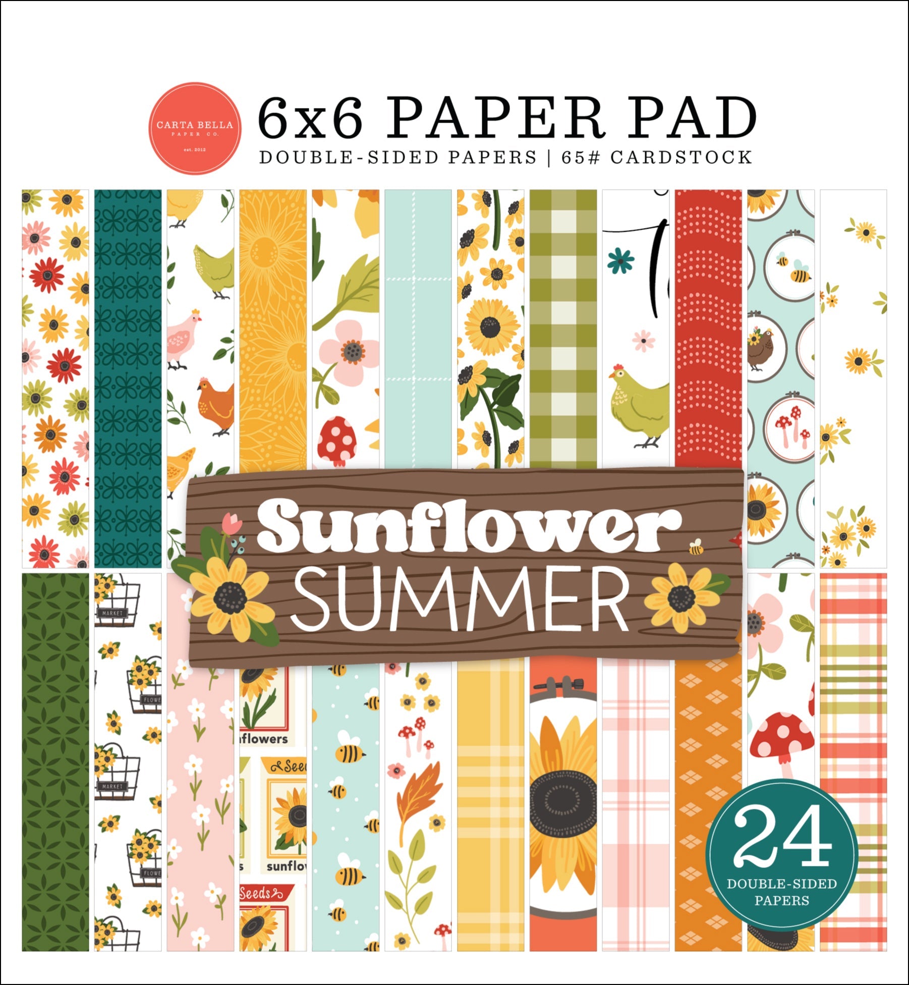 Sunflower Summer 6″ x 6″ Paper Pad – Carta Bella Discount