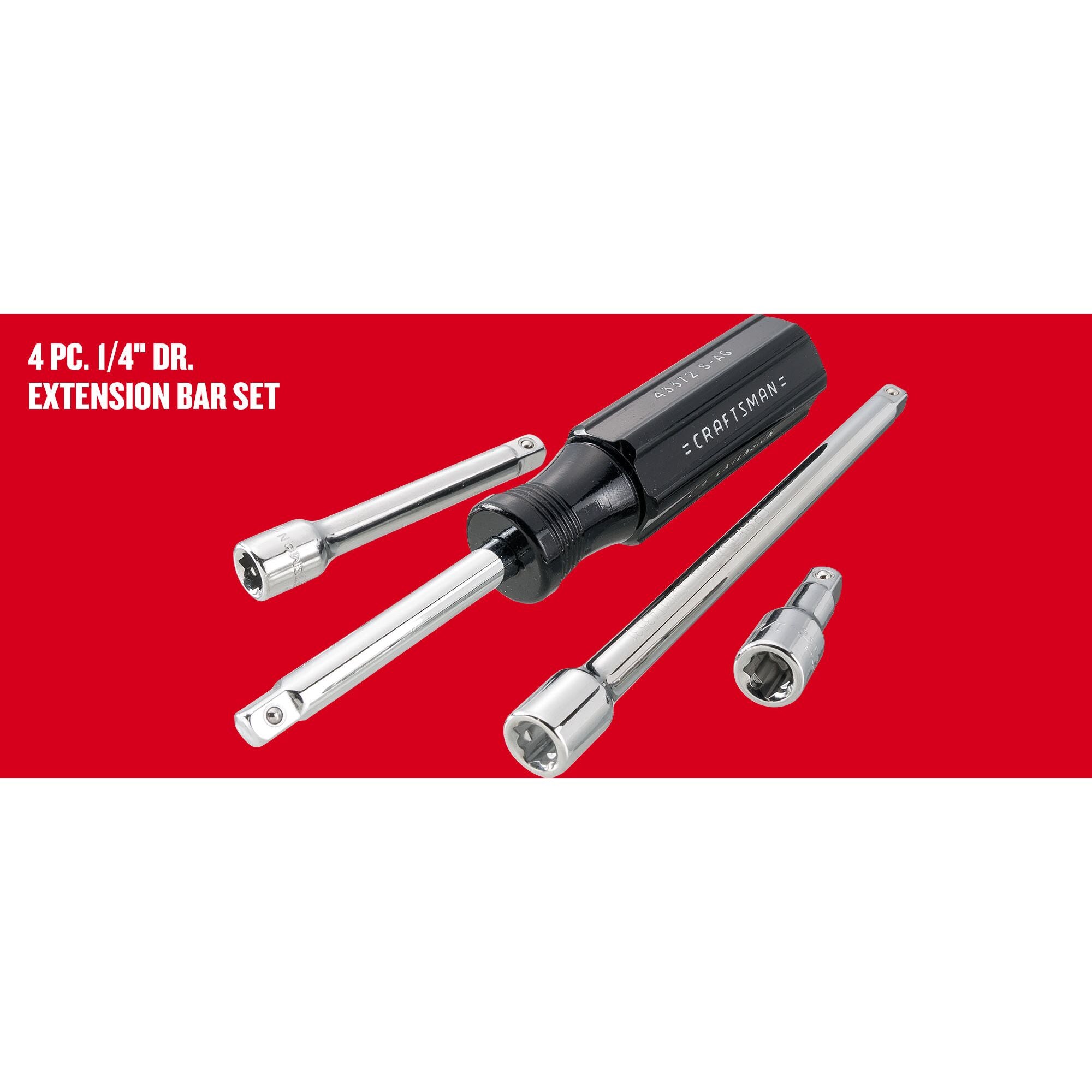 1/4-in Drive Extension Bar Set (4 pc) Fashion
