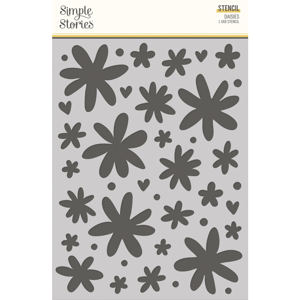 Stencil Daisies 6″ x 8″ – Boho Sunshine Collection – Simple Stories Online now