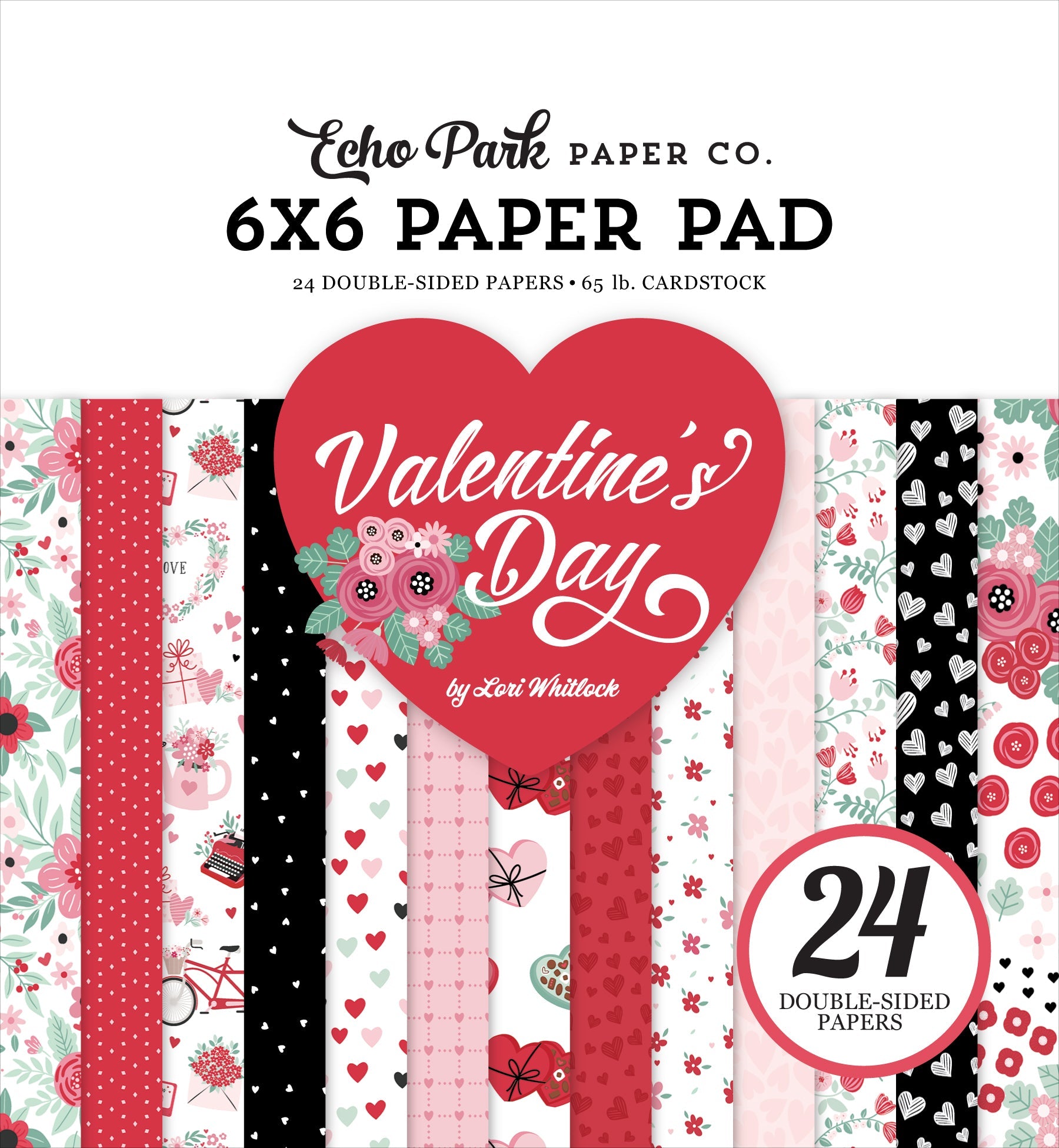 Valentine’s Day 6″ x 6″ Paper Pad – Echo Park Sale