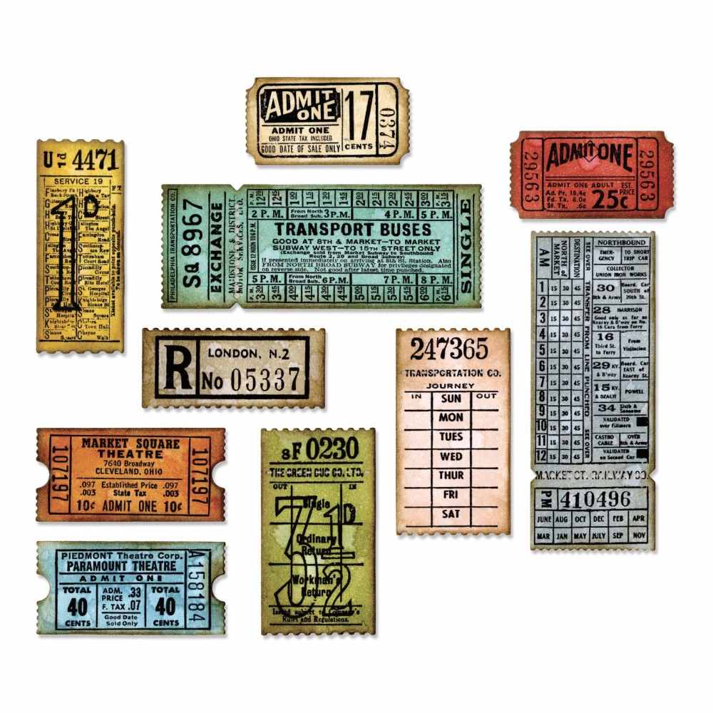 Ticket Booth Framelits Dies – Tim Holtz – Sizzix Online Sale