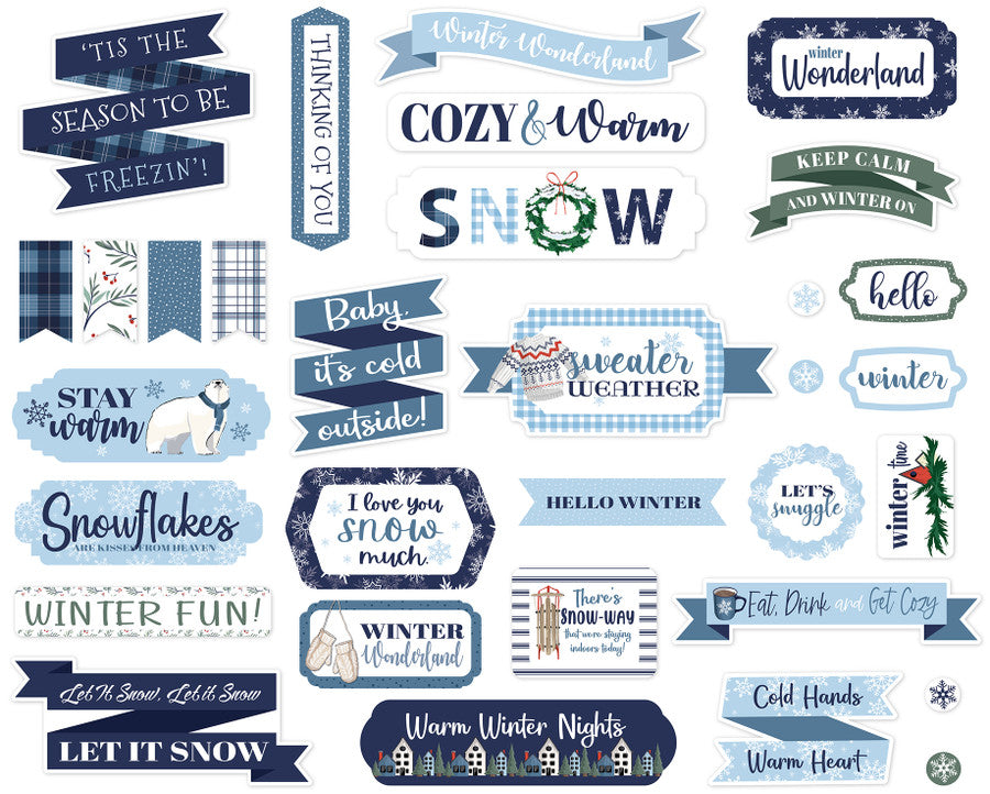 Wintertime Titles & Phrases- Carta Bella Supply