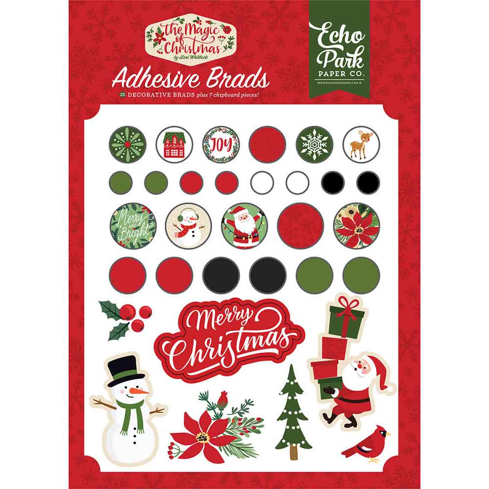 The Magic Of Christmas Adhesive Brads – Echo Park Supply