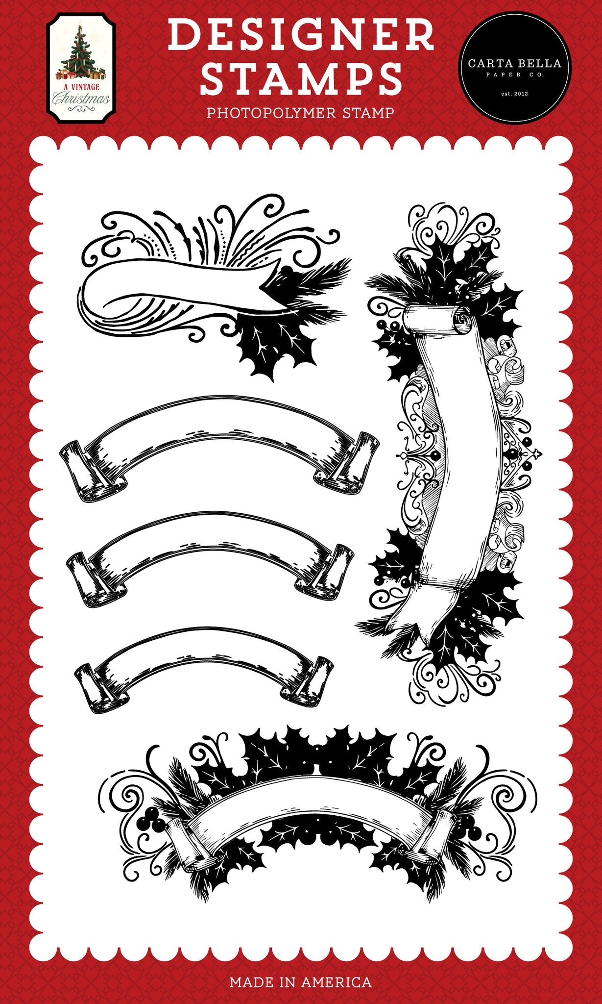 Vintage Labels Stamp Set – A Vintage Christmas  – Carta Bella Discount