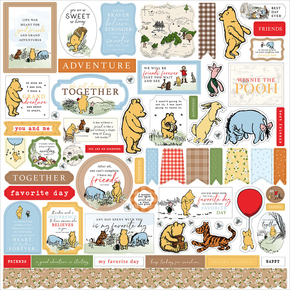 Winnie The Pooh Element Stickers – Echo Park Discount