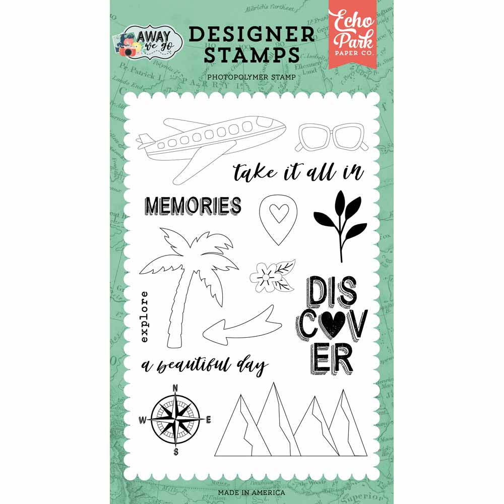 Take It All In Stamp Set – Away We Go – Echo Park Discount