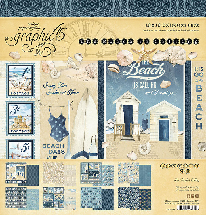 The Beach is Calling 12″ x 12″ Collection Pack – Graphic 45 Supply