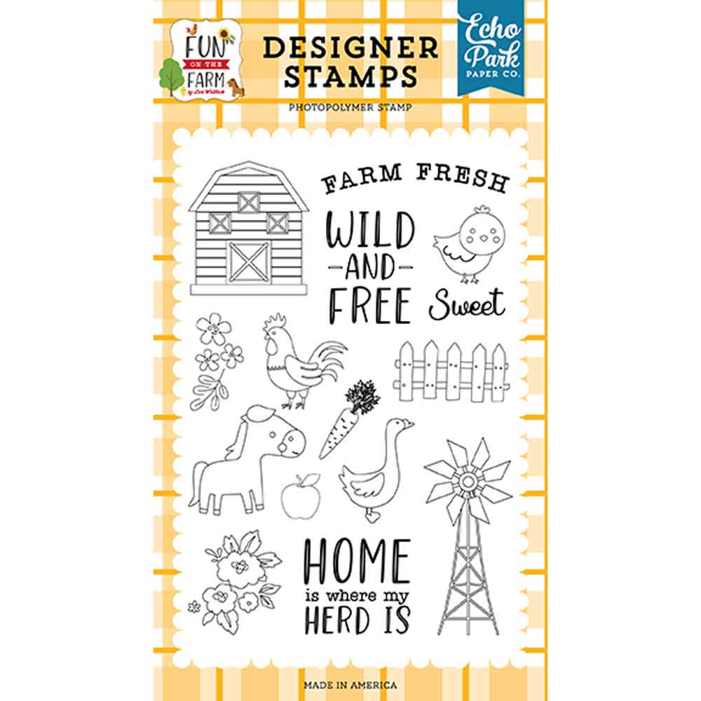 Wild And Free Stamp Set – Fun on the Farm – Lori Whitlock – Echo Park on Sale