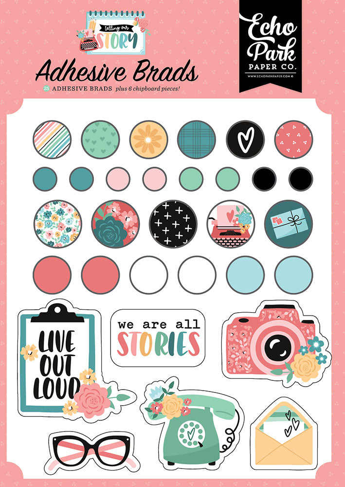 Telling Our Story Adhesive Brads – Echo Park Supply