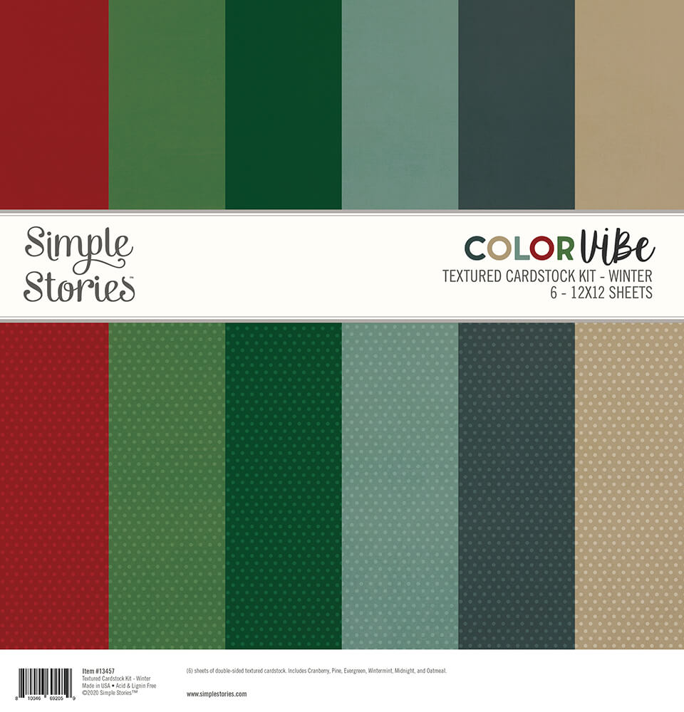 Winter Color Vibe Textured Cardstock Kit – Simple Stories Hot on Sale