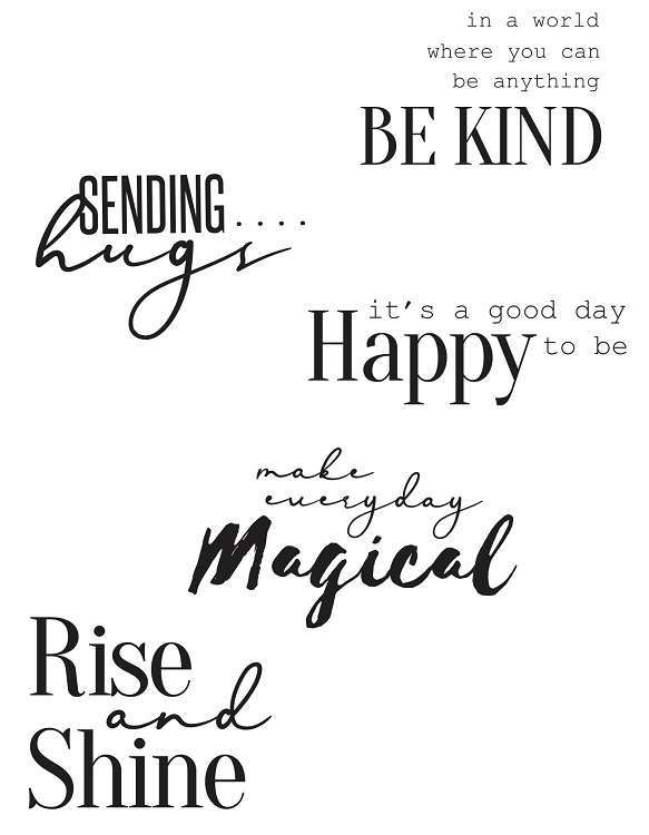 Sunnyside Sentiments #9 Clear Stamps Set – Sizzix Fashion