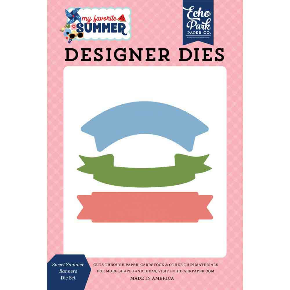 Sweet Summer Banners Die Set – My Favorite Summer – Echo Park Online