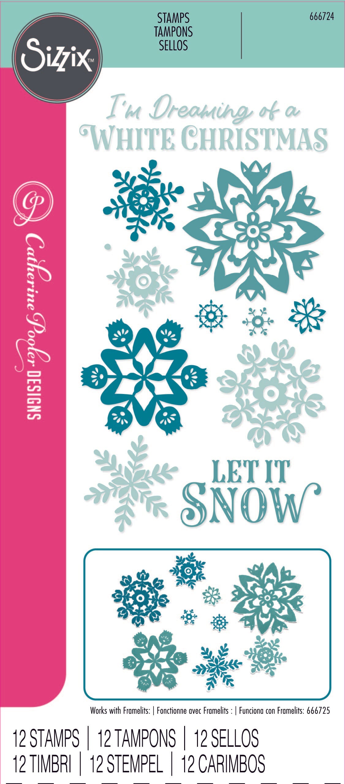 White Christmas Clear Stamps Set by Catherine Pooler – Sizzix Supply