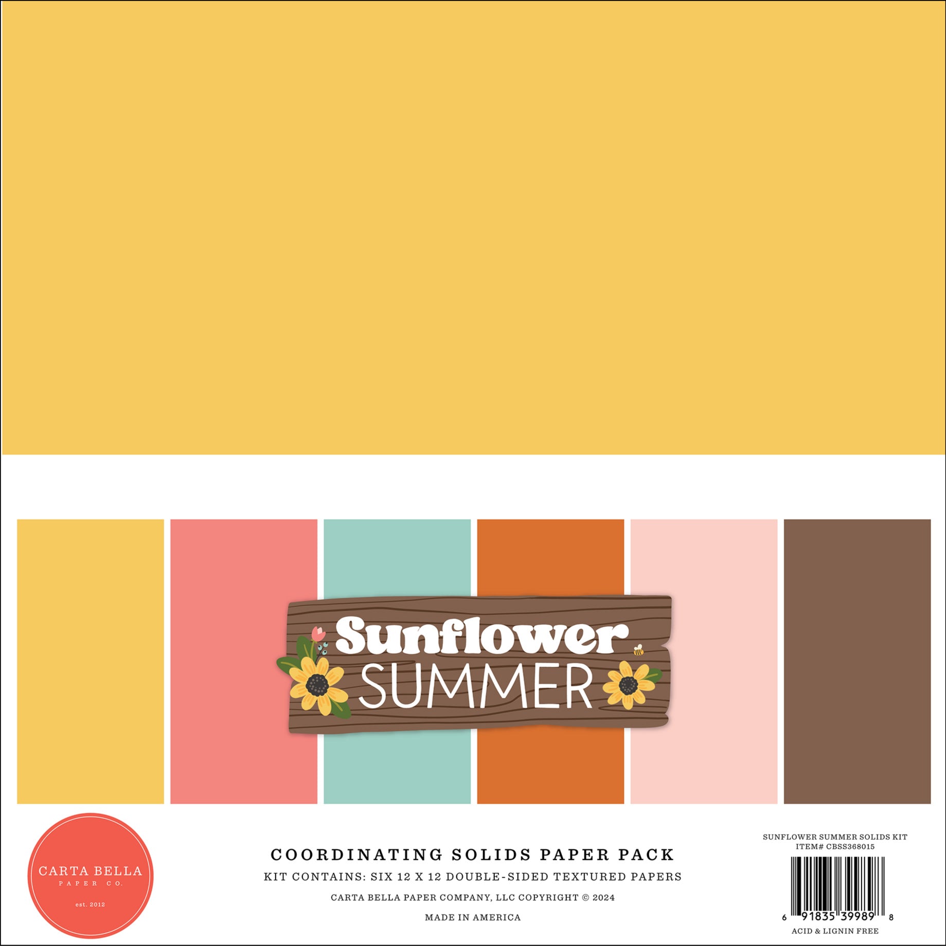 Sunflower Summer Solids Kit – Carta Bella Sale