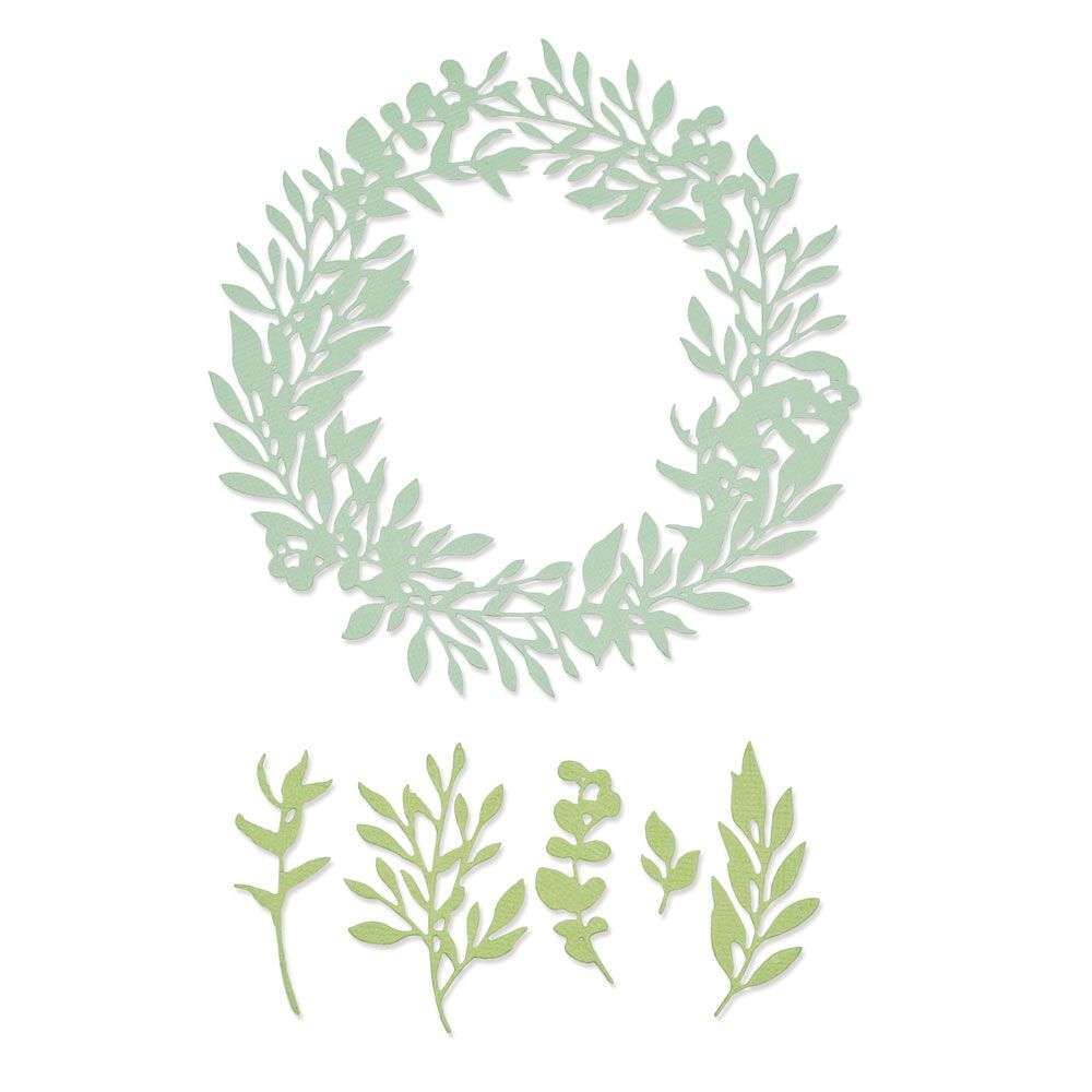 Wild Leaves Wreath Thinlits Dies – Botanical – Lisa Jones – Sizzix Online